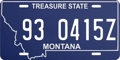 MT license plate 930415Z