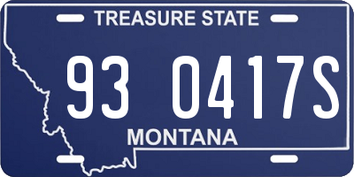 MT license plate 930417S