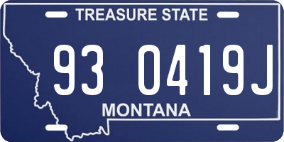MT license plate 930419J