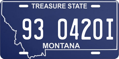 MT license plate 930420I