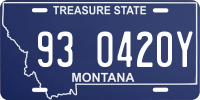 MT license plate 930420Y