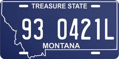 MT license plate 930421L