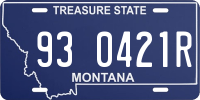 MT license plate 930421R