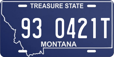 MT license plate 930421T