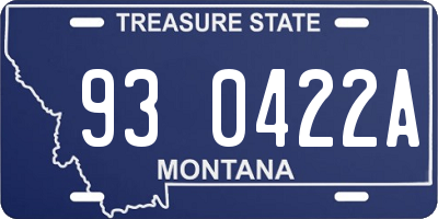 MT license plate 930422A