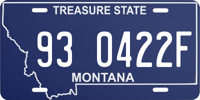 MT license plate 930422F