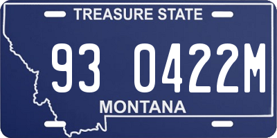 MT license plate 930422M