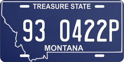 MT license plate 930422P