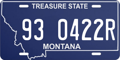 MT license plate 930422R