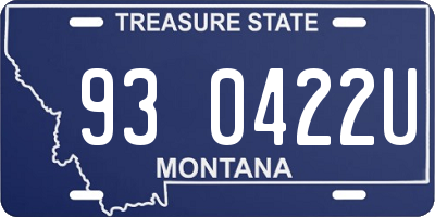 MT license plate 930422U
