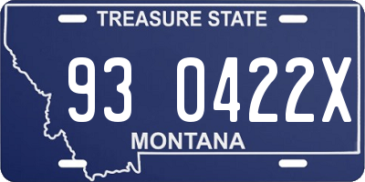 MT license plate 930422X