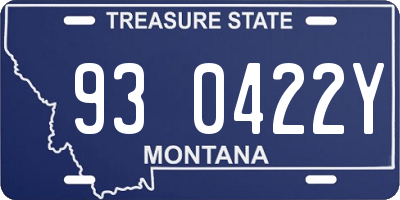 MT license plate 930422Y
