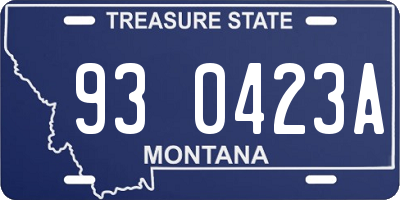 MT license plate 930423A