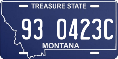 MT license plate 930423C