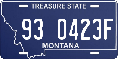 MT license plate 930423F