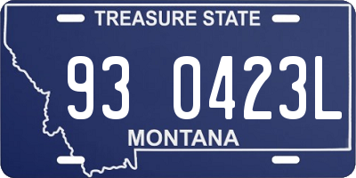 MT license plate 930423L