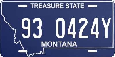 MT license plate 930424Y