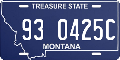 MT license plate 930425C