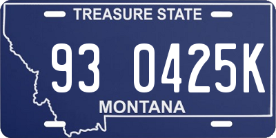 MT license plate 930425K