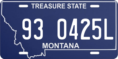 MT license plate 930425L