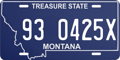 MT license plate 930425X