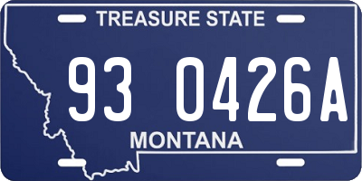 MT license plate 930426A