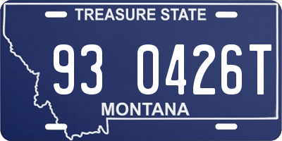MT license plate 930426T