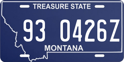MT license plate 930426Z