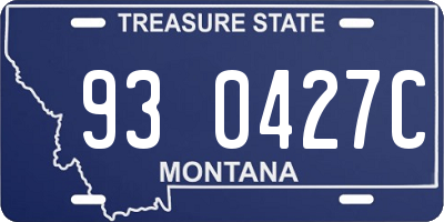 MT license plate 930427C
