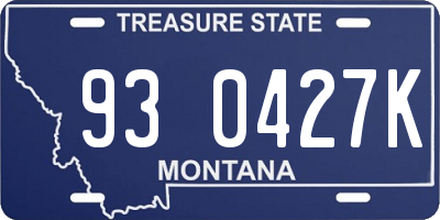 MT license plate 930427K