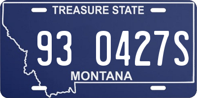 MT license plate 930427S
