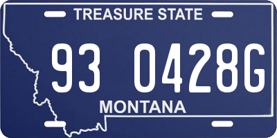 MT license plate 930428G