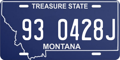 MT license plate 930428J