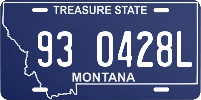 MT license plate 930428L