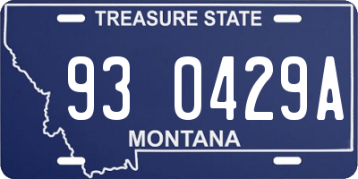 MT license plate 930429A