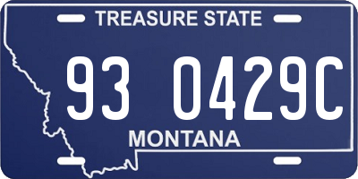 MT license plate 930429C
