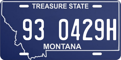 MT license plate 930429H