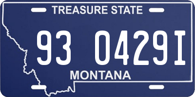 MT license plate 930429I
