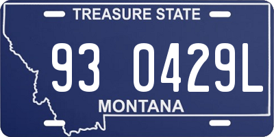 MT license plate 930429L