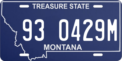 MT license plate 930429M