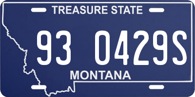 MT license plate 930429S