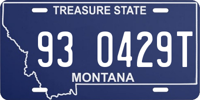 MT license plate 930429T