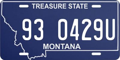 MT license plate 930429U