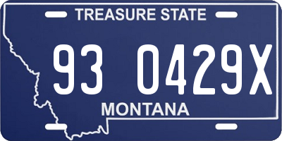 MT license plate 930429X