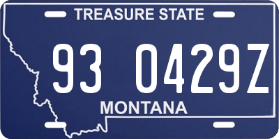 MT license plate 930429Z
