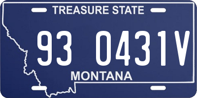 MT license plate 930431V