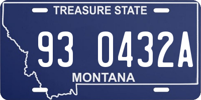 MT license plate 930432A