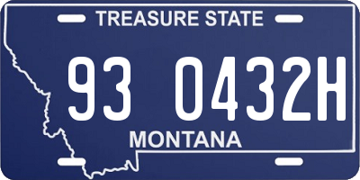 MT license plate 930432H
