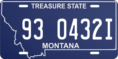 MT license plate 930432I