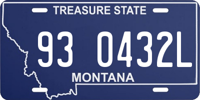 MT license plate 930432L